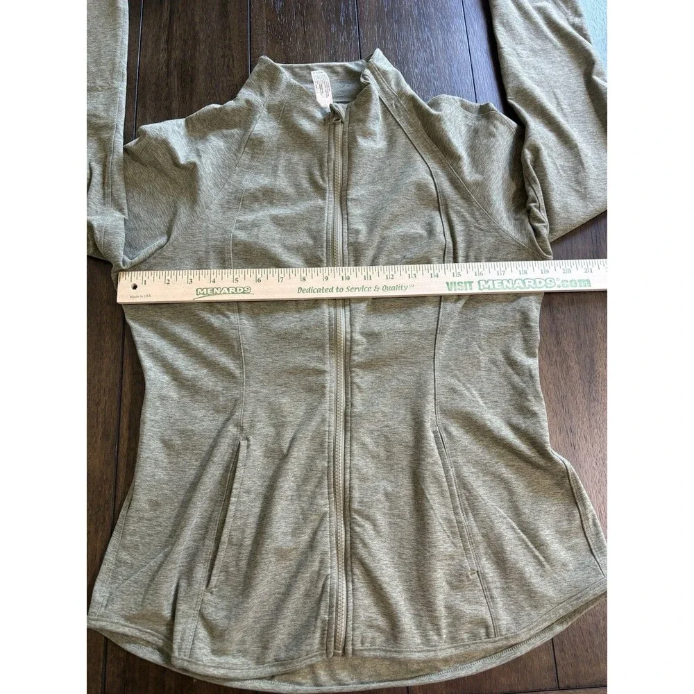 Yogalicious Lux Women's Full Zip Active Jacket With Pockets Heather Sage XL